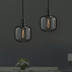 Valentina Designer Cylinder Pendant Light, Marble & Glass