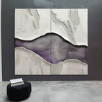 Dual Panel Textured Abstract Wall Art