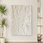 Minimalist 3D Textured White Wall Art