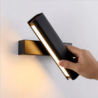 Orin Modern Rectangles Metal Rotatable Wall Lamp, Black/White