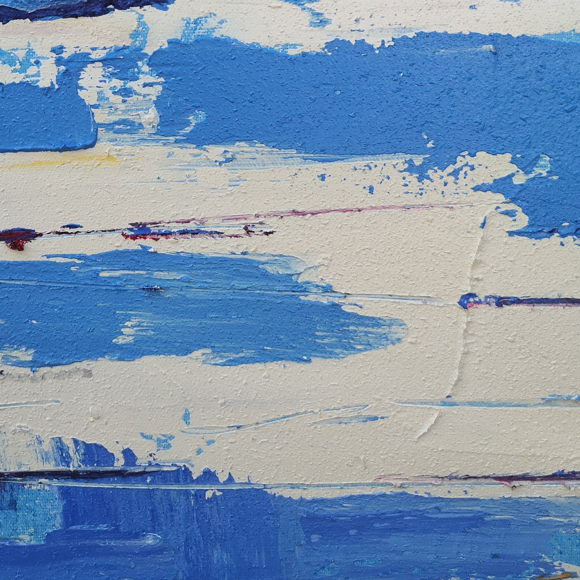 Vibrant Coastal Abstract Oil Painting