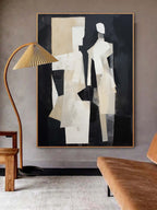 Black And Brown Minimalist Abstract Duo Wall Art