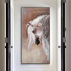 Ethereal White Horse Oil Painting
