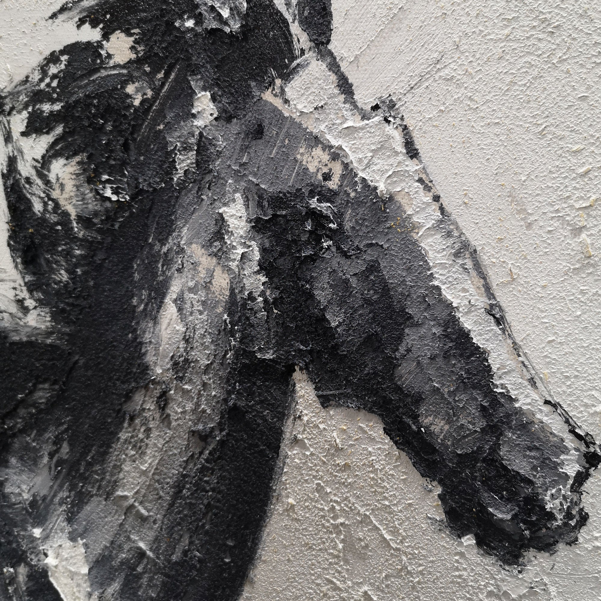 Monochrome Running Horse Oil Painting
