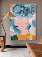 Abstract Impasto Portrait Painting