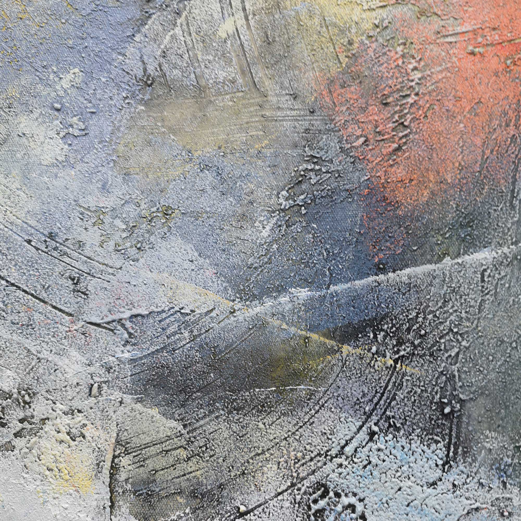 Soft Coastal Abstract Oil Painting Textured