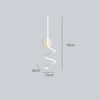 Arisha Modern LED Art Interior Wall Light Spiral, Black & White