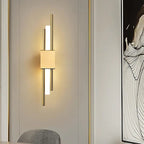 Dune Modern Bar Metal LED Wall Lamp, Black/Gold