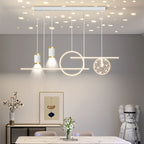 Arisha Modern Metal Starry Pendant Light, Black/White/Gold