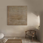 Textured Horizontal Linear Relief Painting