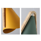 Valentina Modern Cone Pendant Light, Wood/Metal