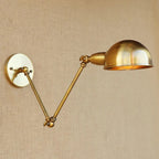 Epoch Vintage Semi-sphere Metal Swing Arm Foldable Wall Lamp, Bronze