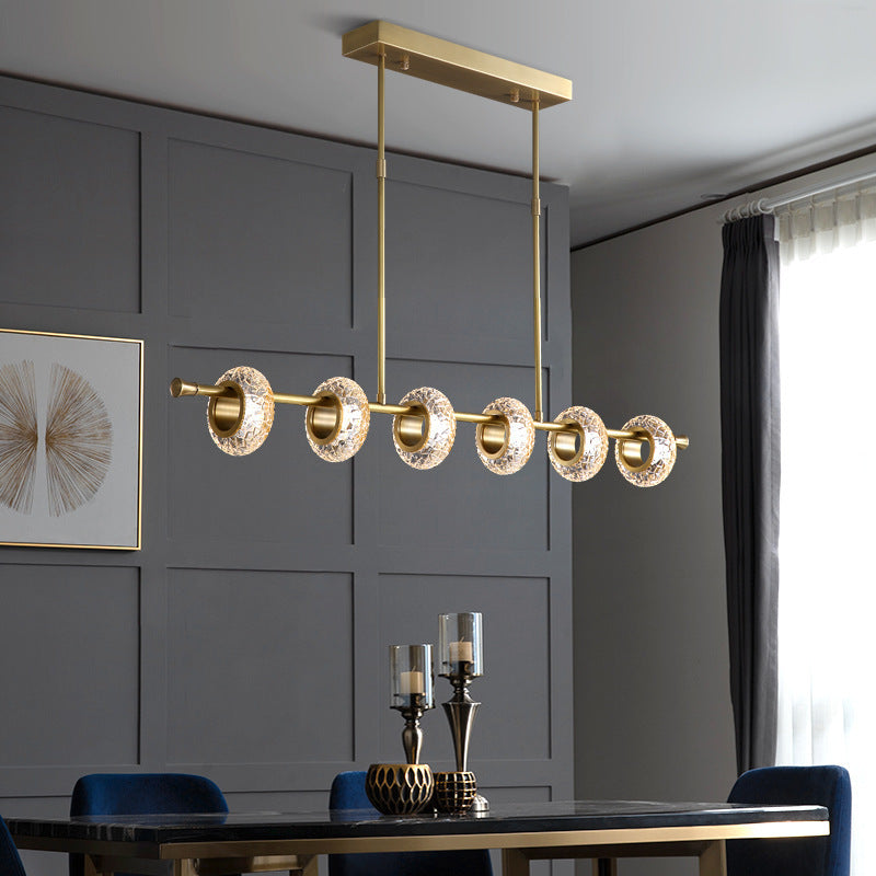 Kristy Modern Luxury metal/Glass Pendant Light, Gold