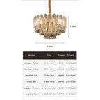 Arisha Luxury Feather Crystal Chandelier, Living Room