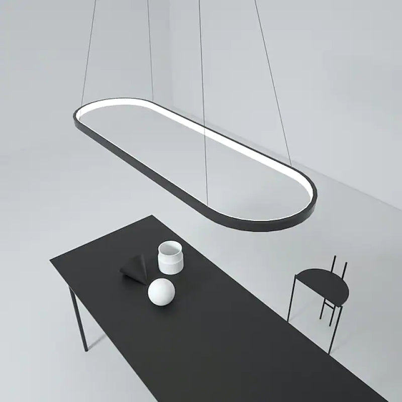 Junel Minimalist Oval Interior Hanging Pendant Light