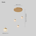 Arisha Multi Staircase Modern Art Deco Pendant Light, Gold