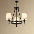 Silva vintage Ring Metal/Fabric Chandelier, Black/Copper