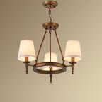 Silva vintage Ring Metal/Fabric Chandelier, Black/Copper
