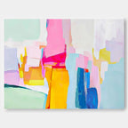 Vibrant Pastel Color Block Oil Painting