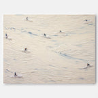 Wall Art Abstract Colorful Skier Winter