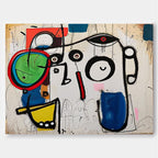 Joan Miró Style Surrealist Painting Vibrant