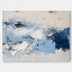 Wall Art Abstract Painterly Blue Impasto Modern