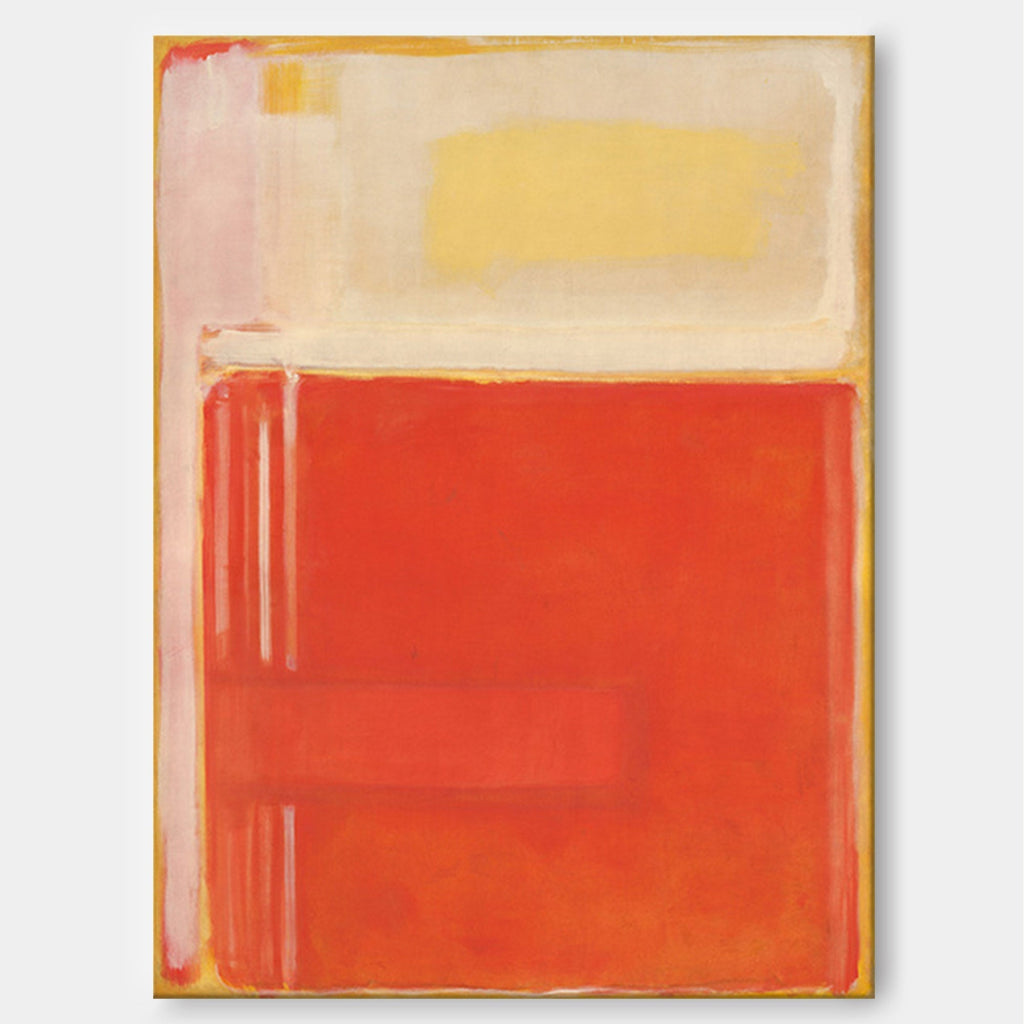 Mark Rothko Style Abstract Oil Painting Bold Red Yellow