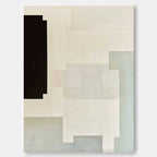 Minimalist Geometric Painting Neutral Wall Art