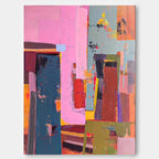 Wall Art Abstract Geometric Maximalist Block