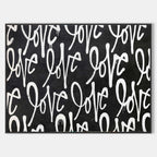 Keith Haring Love Text Graffiti Oil Painting Modern Wall Art