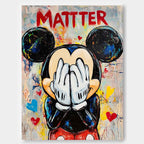Pop Art Mickey Mouse Matter Painting Bold Wall Art