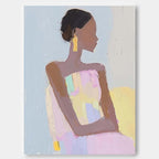 Figurative Painting Serene Woman Modern Wall Art