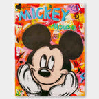 Pop Art Mickey Mouse Painting Vibrant Wall Art