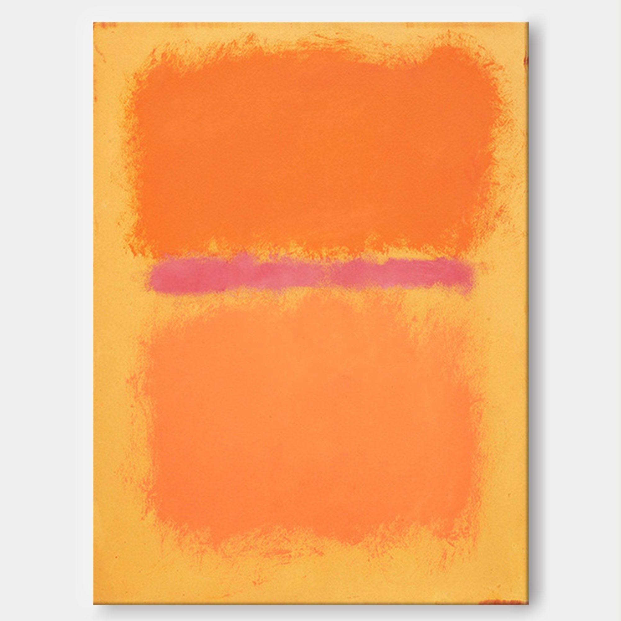 Mark Rothko Style Color Field Painting Orange Pink