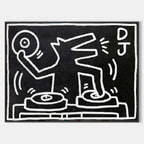 Pop Art DJ Figure Line Art Painting