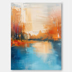 Wall Art Abstract Modern Impasto Warm Urban