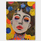 Pop Art Portrait Painting Vibrant Modern Wall Art
