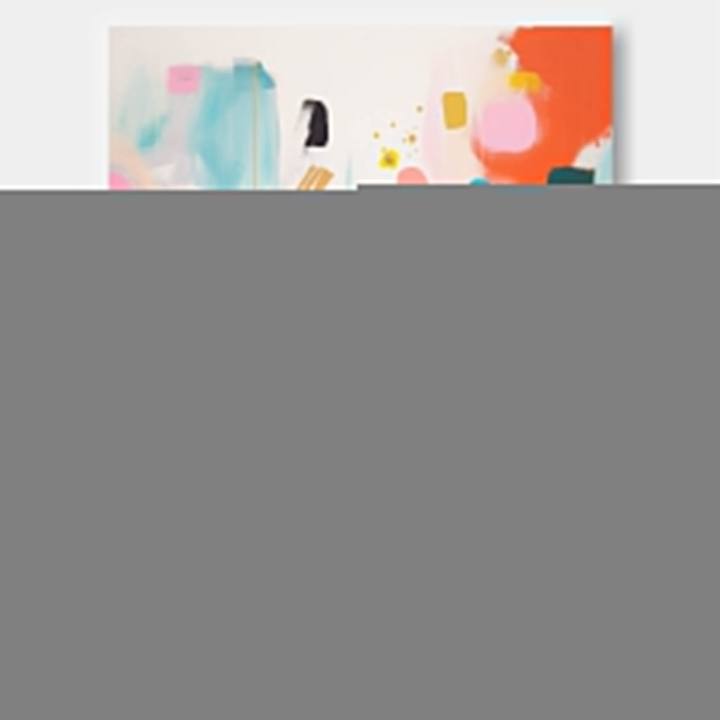 Playful Painting Colorful Shapes Modern Wall Art