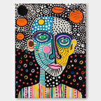 Pop Art Portrait Painting Vibrant Modern Wall Art