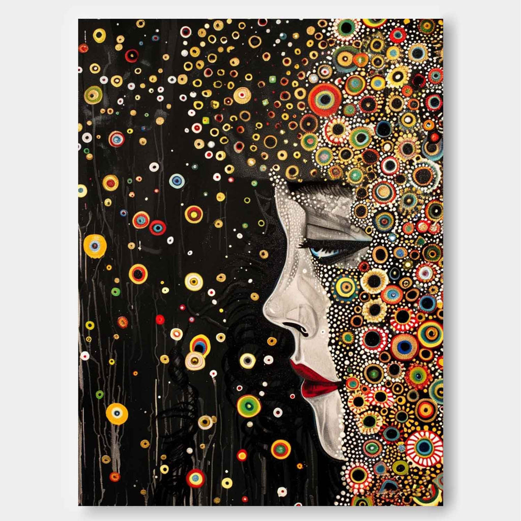 Klimt-Inspired Portrait Painting Luxurious
