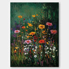 Textured Wildflower Meadow Impressionist