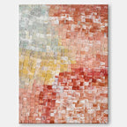 Textured Pixel Color Block Oil Painting Gradient Pink