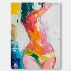 Dynamic Impasto Abstract Female Figure Painting