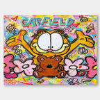 Colorful Pop Art Garfield Graffiti Wall Art Kids Room