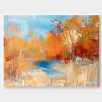 Wall Art Abstract Decor Landscape Impasto Autumn