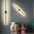 Arisha Minimalist Bar Black Metal Wall Lamp
