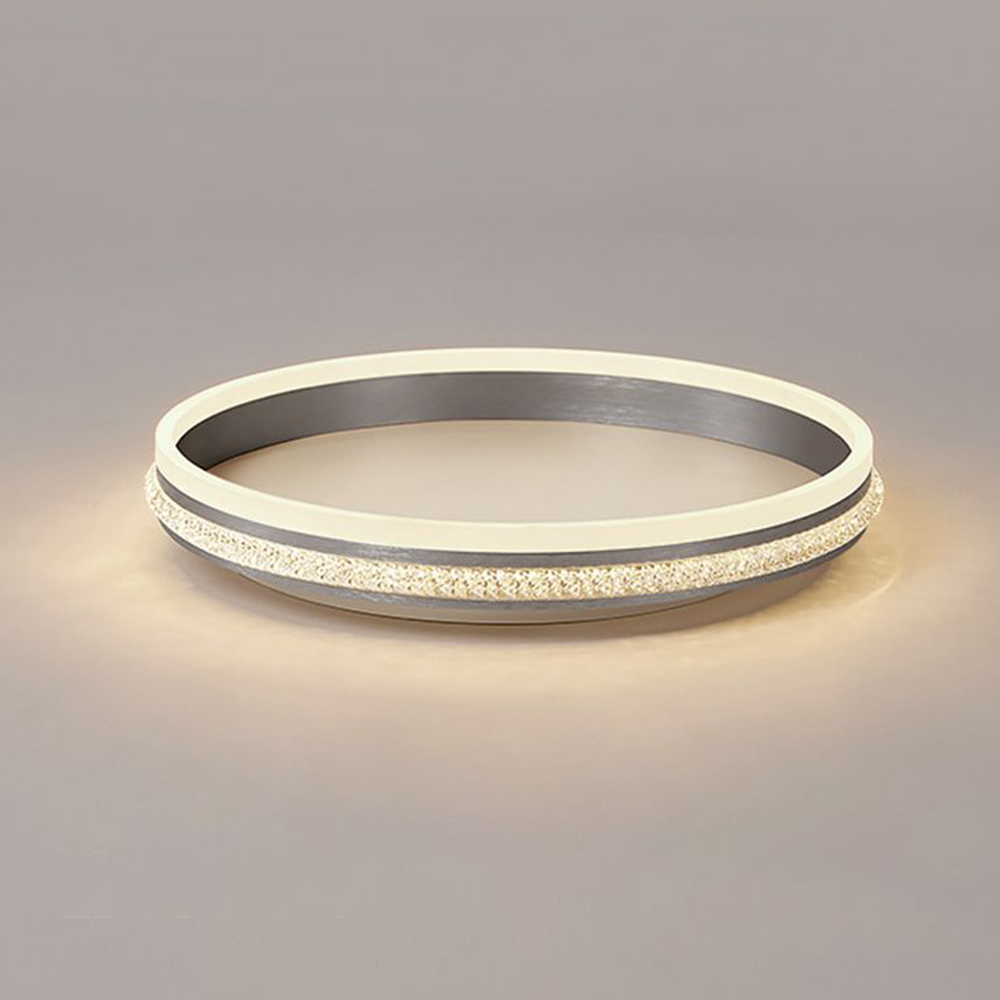 Arisha Modern Ring Metal/ Flush Mount Ceiling Lights, Silver