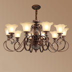 Arisha Retro Flower Pendant Light Metal Glass Living Room Bedroom