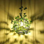Ritta Rustic Plant Art Deco Globe Vine Pendant Light