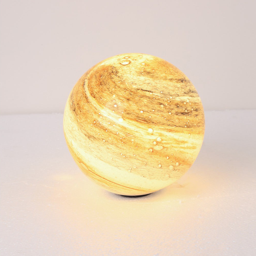 Ray Decorative Solar Planet Outdoor Ground Light, Milk Curry/Blue